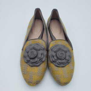 Taryn Rose Brigitta Woven Floral‎ Heeled Loafers Shoes Womens 6